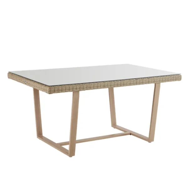 Mesa de rattan NATERIAL MEDENA 200X100X74CM