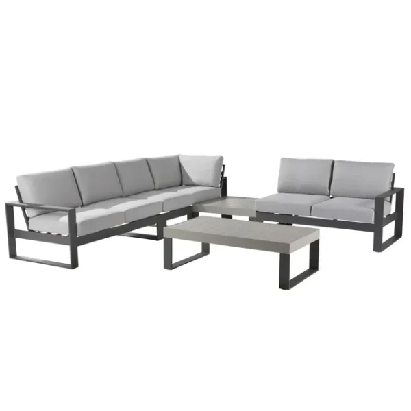 Mesa de apoio NATERIAL LAS VEGAS 132,5X73,5CM CINZA