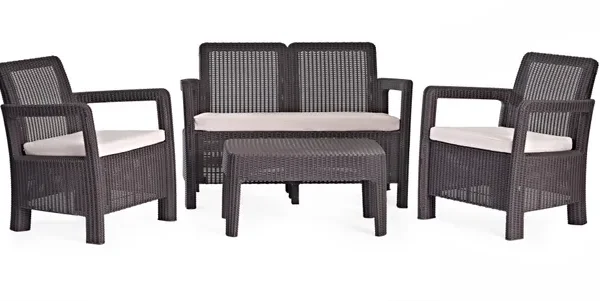 Conjunto de jardim relax resina chocolate Keter Tarifa (4 lugares)