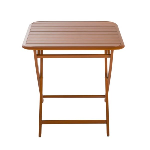 Mesa de alumínio dobrável NATERIAL IDAHO 75X75CM LARANJA